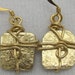 Brass Earrings - Brass Cymbol Earrings, Recycled Earrings. ONSALE.
