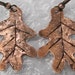 Copper Oak Leaf Earrings. Leaf Earrings.