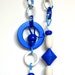 vintage lucite necklace, resin necklace, long necklace, blue fashion, mouse necklace, statement necklace, OOAK, spring fashion