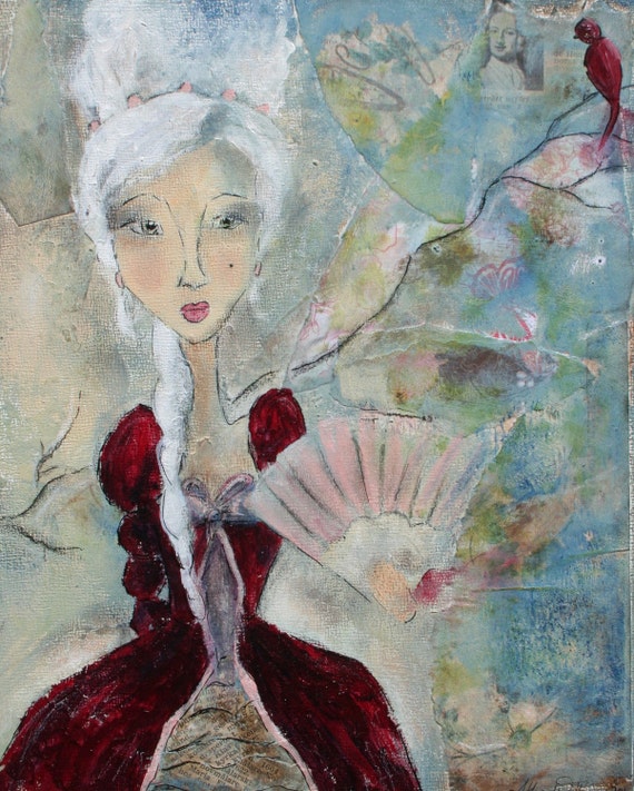 Items similar to Marie, Original Mixed Media Painting on Etsy