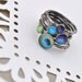 PEACOCK MEGASTACK. Sterling Silver Stacking rings (set of 7). YOUR Size.