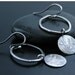 Cherry Blossom Etched Sterling Silver Earrings