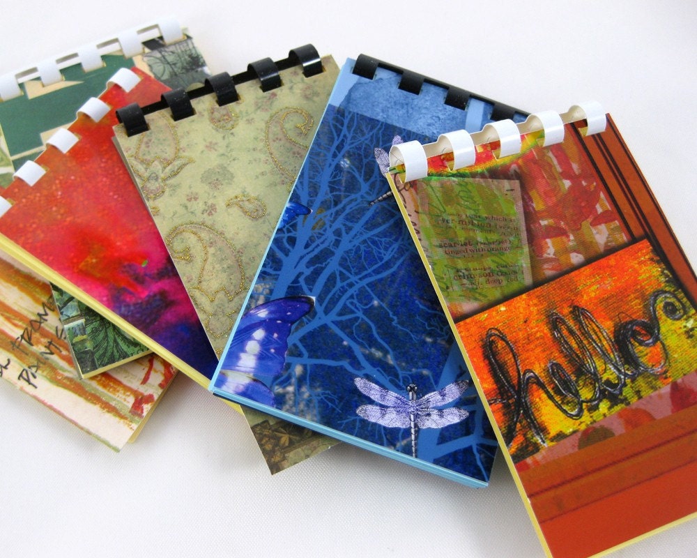 Mini Notebooks Set of 6 Bits and Pieces Scrapbook Papers