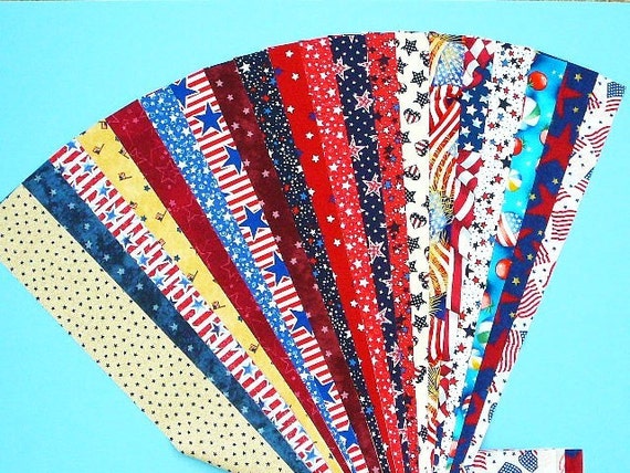 Patriotic Jelly Roll Quilt Strip Pack by DiscountSewingSupply