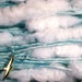 Bamboo Yarn / Handspun Art Yarn / Blue sky Dove / Handmade / Vegan