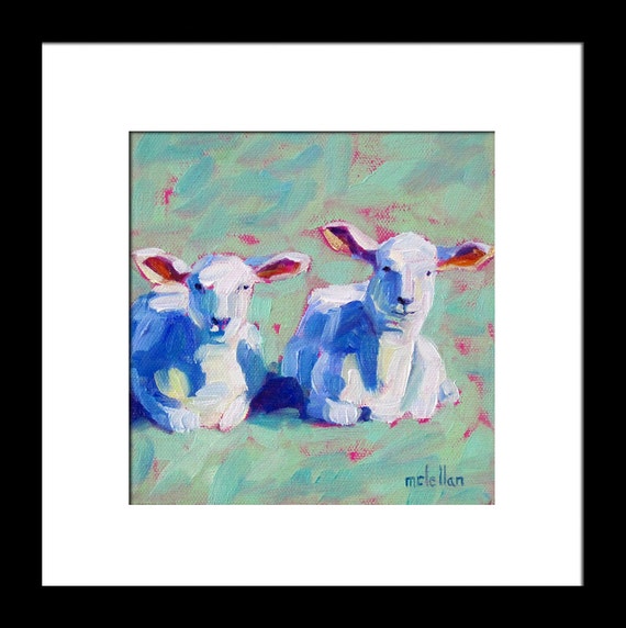 Lambs Lamb Art Sheep Art Sheep Print Paper Canvas