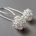 FREE SHIPPING SALE Dandelions 2 Silver Balls European design Sterling Silver Earrings