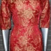 Gorgeous Vintage 50's SEXY Bombshell Wiggle Dress Fire Engine Red with Gold Roses