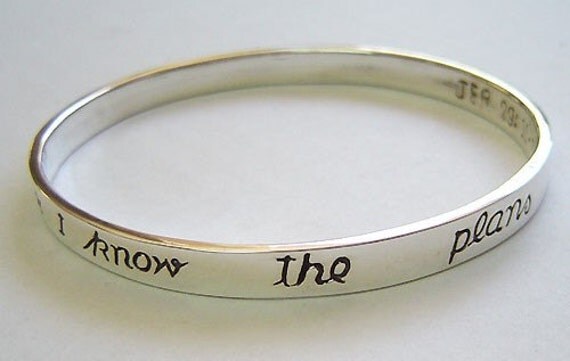 Sterling Silver Bible Scripture Bangle Bracelet Jeremiah 29