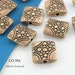 Square Copper Beads Antique Pebble Path (CO 554) blueecho 5 pcs