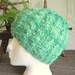 Handspun Cable Beanie. Handspun Corriedale Wool. Soft Hand Knitted Cap. Sea Green. Mermaid.