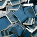 Dark Blue Mosaic Tiles cut from plates