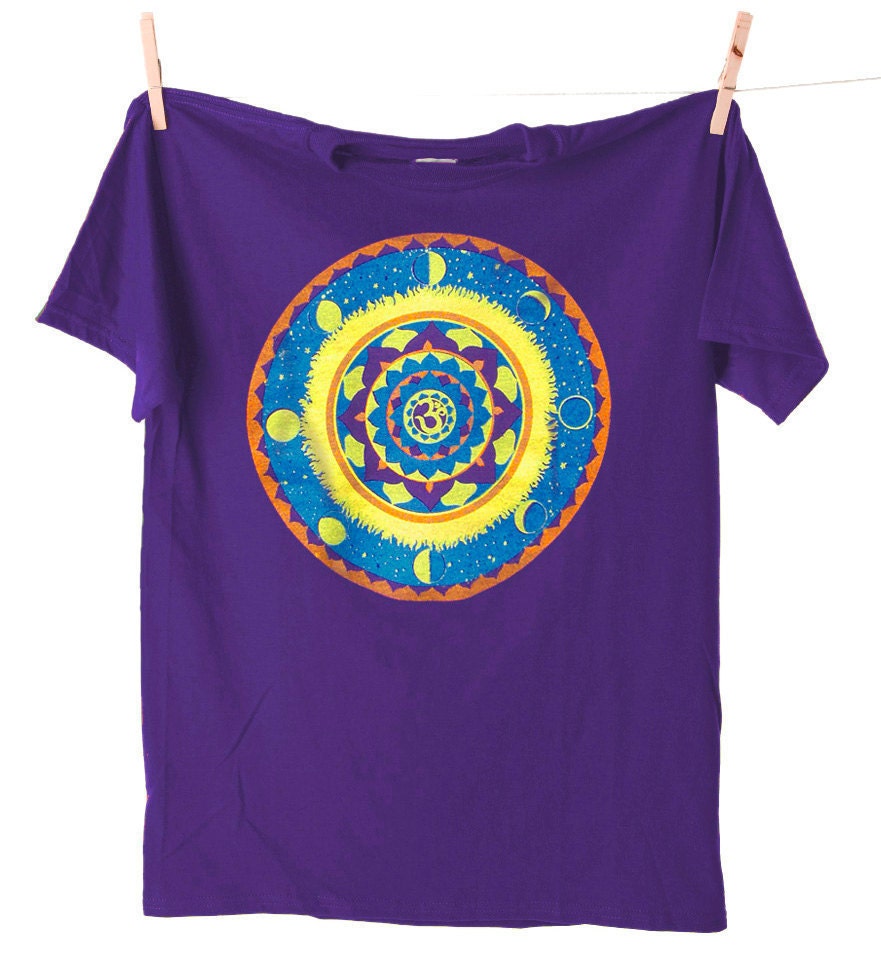 CLEARANCE SALE Men's T-shirt Mandala Cycle of Life Om
