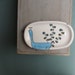Ceramic blue peacock tray for her, spoon rest, olive or nut dish, spring gift for the gardener, mom