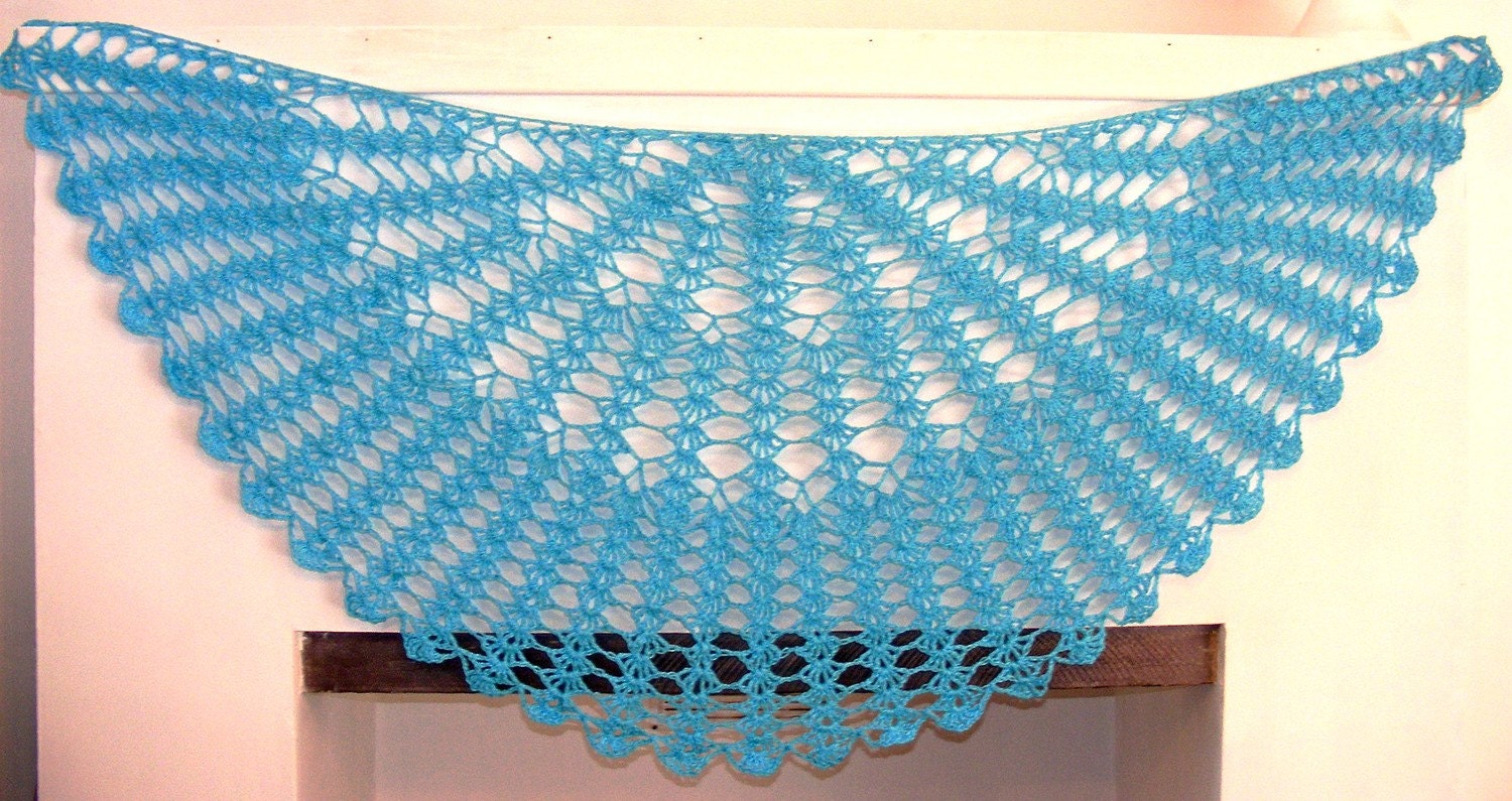 Summer Shawl Crochet Pattern Openwork by TheHappyCrocheter