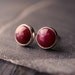 RESERVED FOR DEER - Untreated ruby and sterling silver stud earrings 6mm - Not your Grandma's ruby earrings