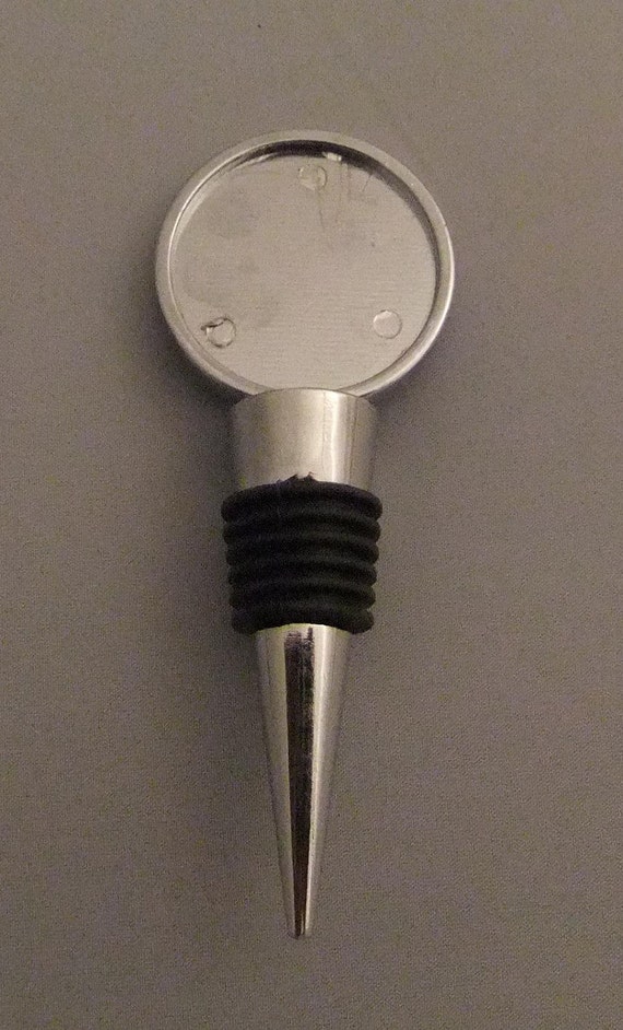 Stainless Steel wine bottle stopper base for gluing cabochons