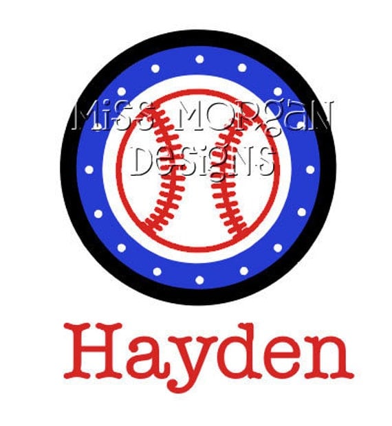 Items similar to Personalized Baseball iron on decal vinyl for shirt on