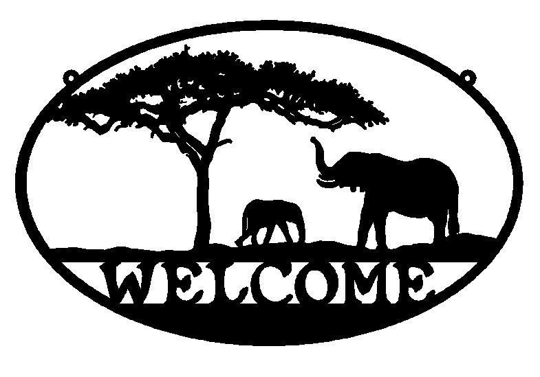 Elephant Welcome Sign M5