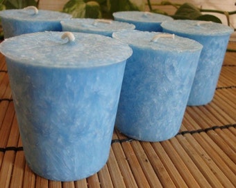 WATERFALL FRESH - Natural Wax Votive Candle 6pk