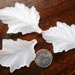 Vintage Lucite Leaves- 3 large white