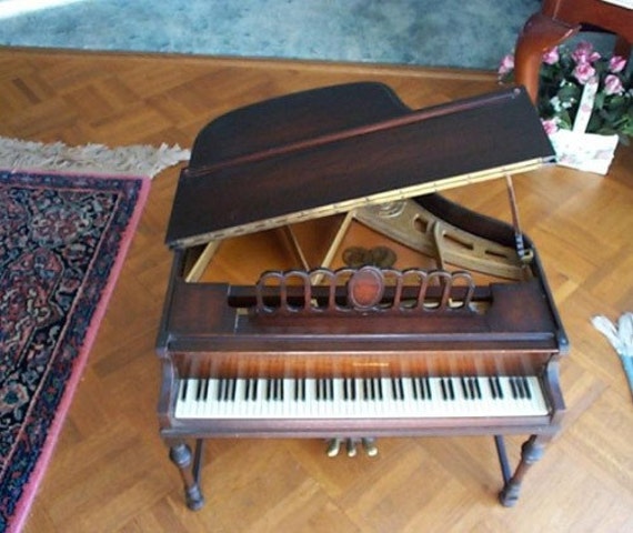 Piano Antique Baby Grand Salesman's sample by PetrinaCaseStudio