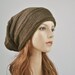 Hand knit hat - Chunky Wool Hat in Coffee