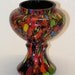 Vintage Art Deco Spatter Glass Vase Czech Bohemian Cased