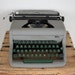 Vintage Typewriter // Mid Century Typewriter by Royal in Grey and Green