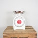 Vintage Scale // 1960s Industrial Scale // White and Red Mod Postage Scale // Chic Kitchen Scale