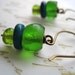 Fresh Drops -Recycled Glass, Coconut Shell on Hypoallergenic Niobium Earrings