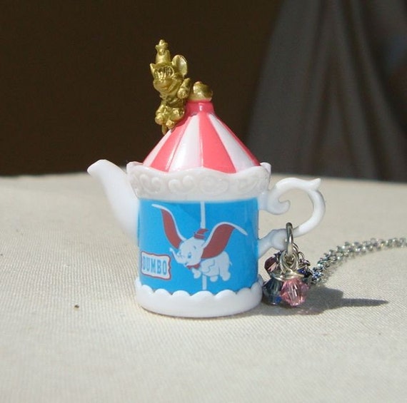 Disney's Dumbo Teapot Necklace Handmade Tea Jewelry