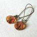 Crystal Copper Coin Earrings