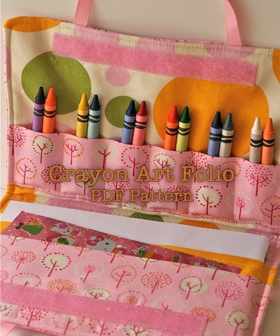 Download Crayon Art Folio Holder PDF Pattern Perfect for Travel