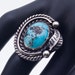 70s Navajo Ring - Kingman Turquoise Cabochon - Sterling - sz 6 1/2 - Best Buy