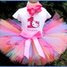 Hello Kitty with Number,Party Outfit, Tutu Set , Personalized,Theme Parties in Sizes 1yr thru 5yrs