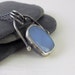 Pendant with Blue Chalcdony in sterling silver - A Mermaids Purse -