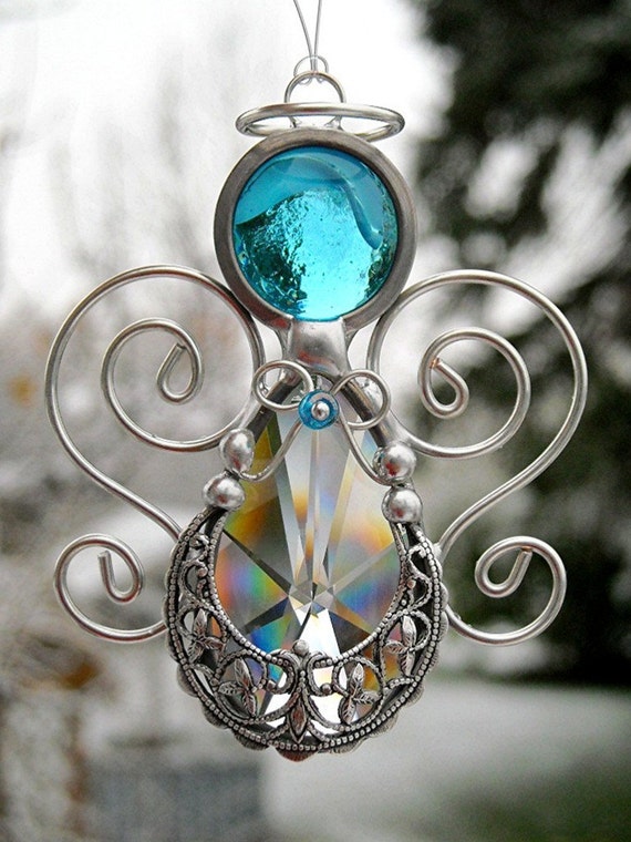 Crystal Prism Angel Suncatcher or Ornament