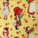 Vintage Holly Hobbie Twin Bedspread Yellow Gingham 485
