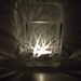 Glass Cube, Hand Engraved 'Reaching Branches' . Centerpiece Wedding Decor. Outdoor Candle Holder