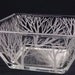 Engraved Glass Tapered Bowl . 'Reaching Branches' Wedding Centerpiece Outdoor Decoration Candle Holder