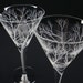 Two Martini Glasses . Hand Engraved . 'Reaching Branches' Barware Cocktail Glasses Father of The Bride Gift