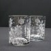 Snowflake Candle Holders 2 . Hand Engraved 'Floating Flakes' . Holiday Votive Holder