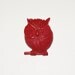 Red resin None The Wiser Owl brooch pin badge