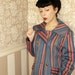 UNISEX Spring Vintage Multi Striped Coat Burlesque Mod Steampunk Mens Ladies Small Medium MOD