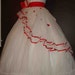 Free Us Shipping Vintage One Shoulder Red White 50S 80S Style Novelty Heart Gown Dress Cupcake Rockabilly