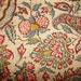 ANTIQUE TEXTILE Turn Of The Century 1900 Cotton Print Handstamped Paisley Botanical Stella Ranae Vintage