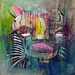 Away With Words - Original Mixed Media on Wood