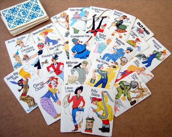 Vintage Old Maid Card Game Whitman Deck of Cards Alto Annie