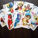 Vintage Rare 1950s Whitman Card Game HAWK Complete 45 Cards Birds Owl Great Graphics